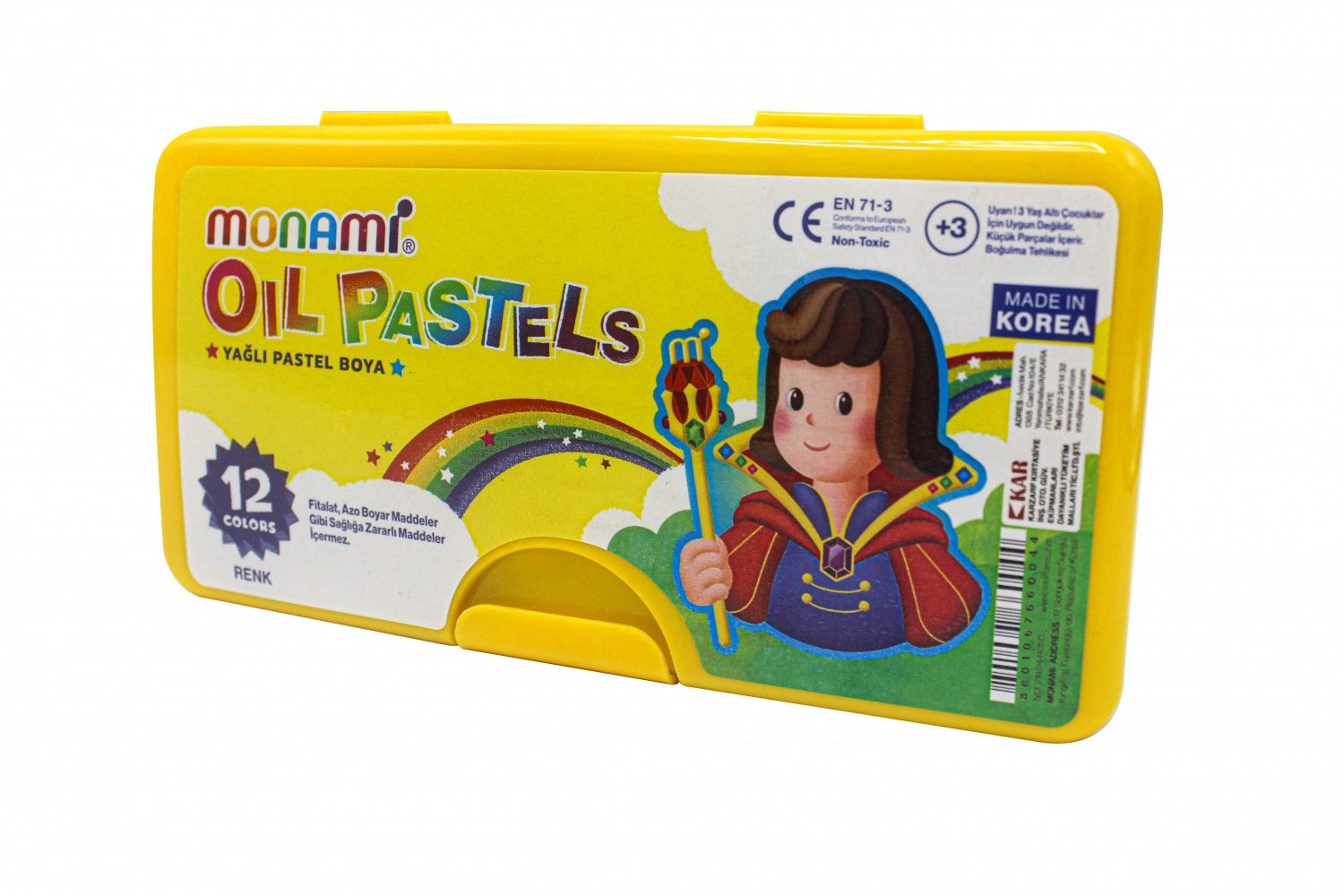 Monami Pastel Boya Plastik Kutulu 12 Renk
