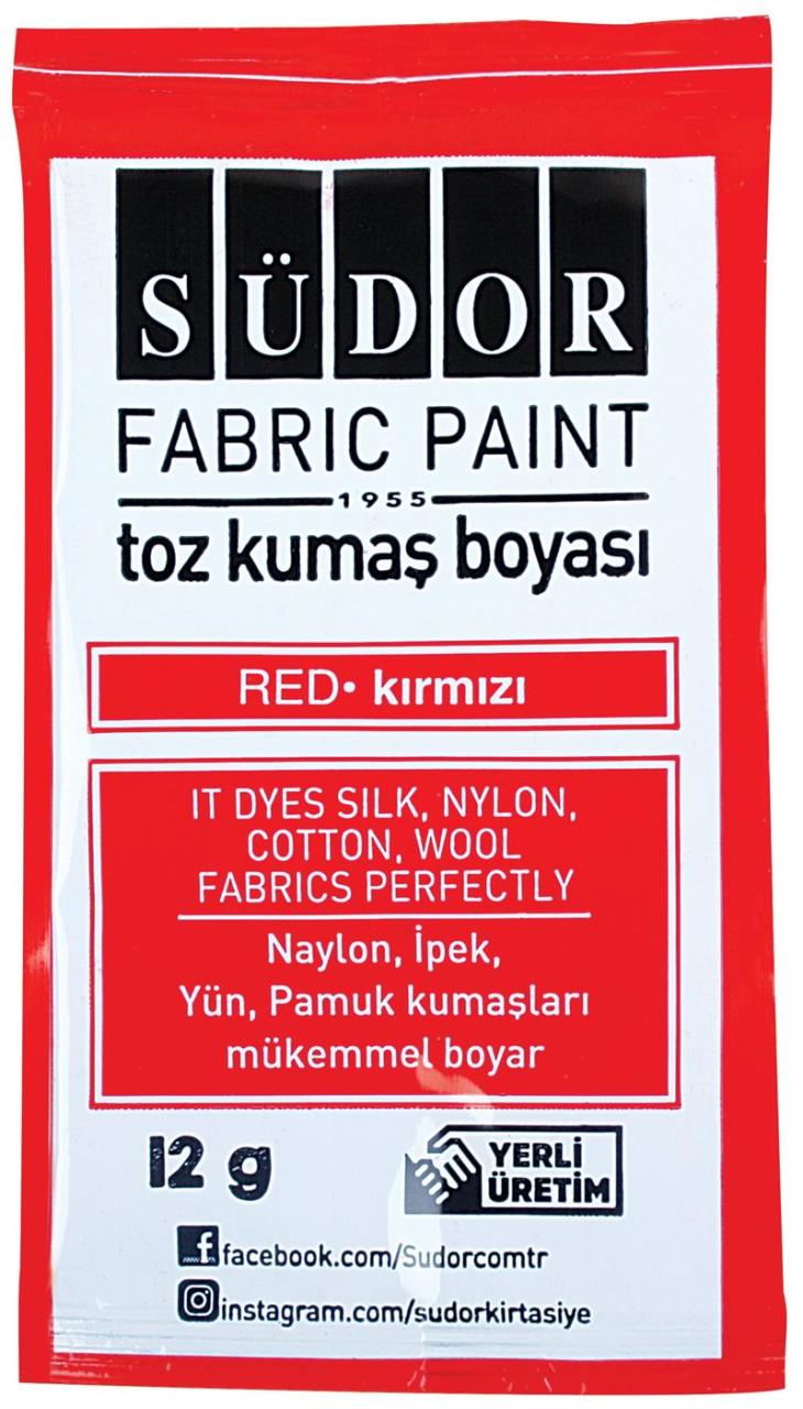 Südor Kumaş Boyası Toz Kırmızı Kb03