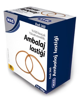 Mas Ambalaj Lastiği 200gr %100 Kauçuk Midi Kutu 360