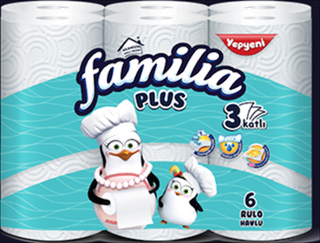 Familia Plus Havlu Kağıt 3 Katlı 6 Rulo