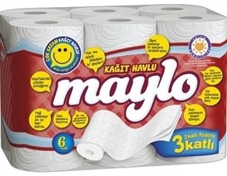 Maylo Kağıt Havlu 6 Rulo 3 Katlı