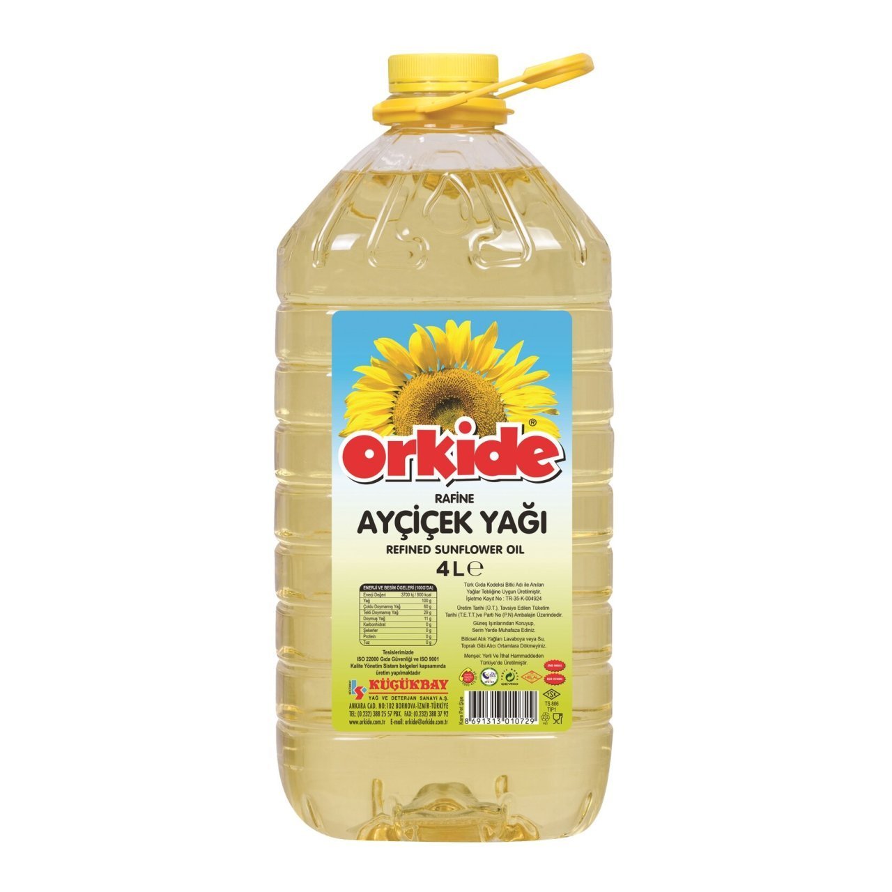 Orkide Ayçiçek Yağı 4Lt Pet