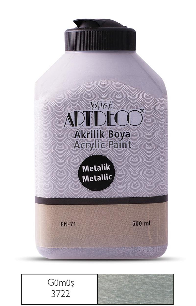 Artdeco Akrilik Boya 500 Ml Metalik Gümüş 071L-3722