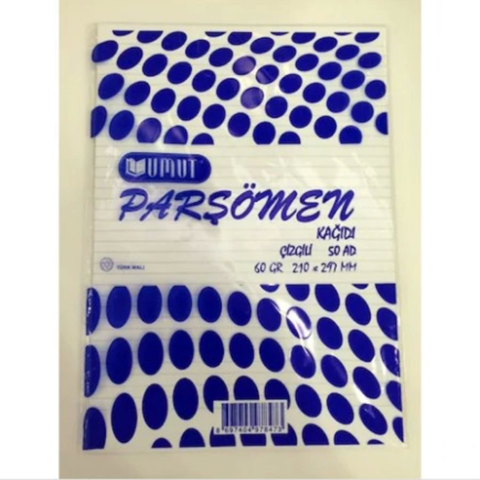 Umut Parşömen Kağıdı 60gr A4 50li Çizgili