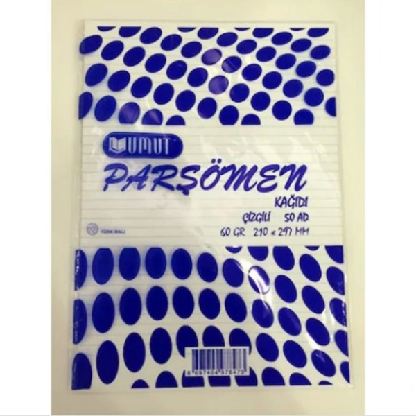 Umut Parşömen Kağıdı 60gr A4 50li Çizgili