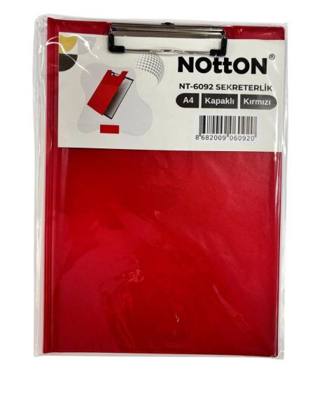 Notton Sekreterlik A4 Kapaklı Kırmızı NT-6092