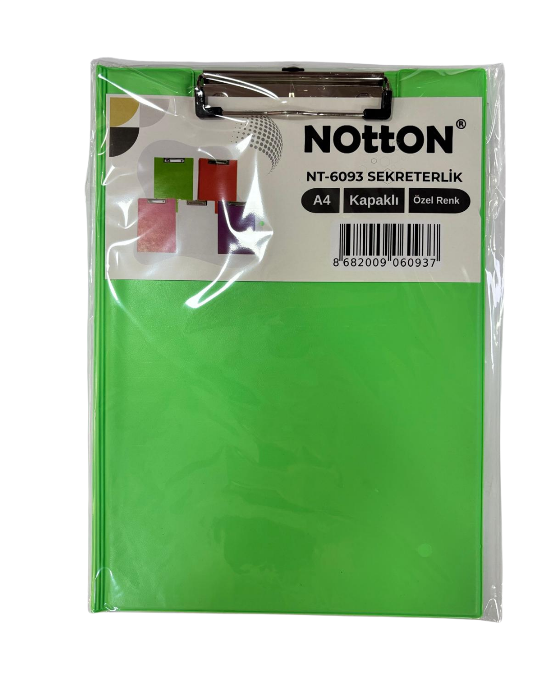 Notton Sekreterlik A4 Kapaklı Pastel Özel Renkler NT-6093 Yeşil