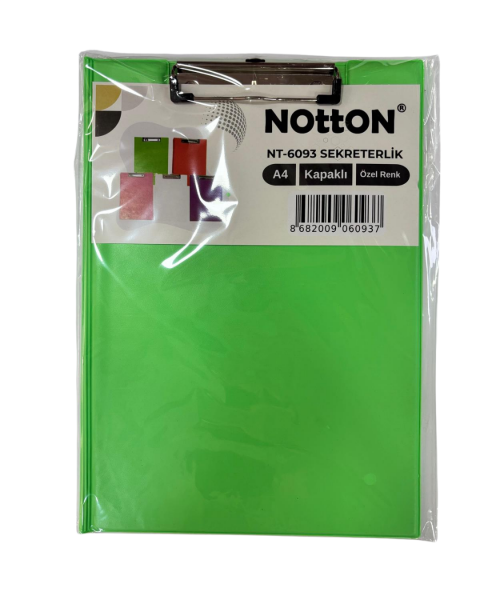 Notton Sekreterlik A4 Kapaklı Pastel Özel Renkler NT-6093 Yeşil
