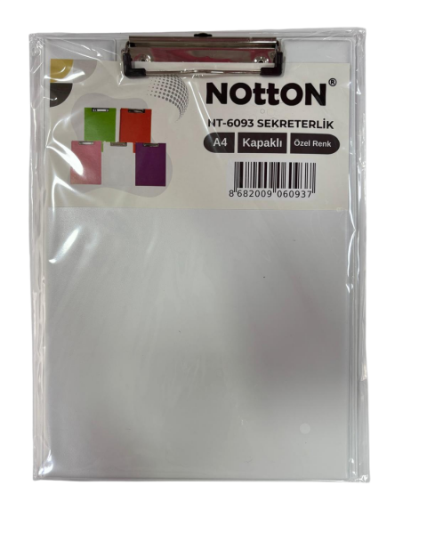 Notton Sekreterlik A4 Kapaklı Pastel Özel Renkler NT-6093 Beyaz