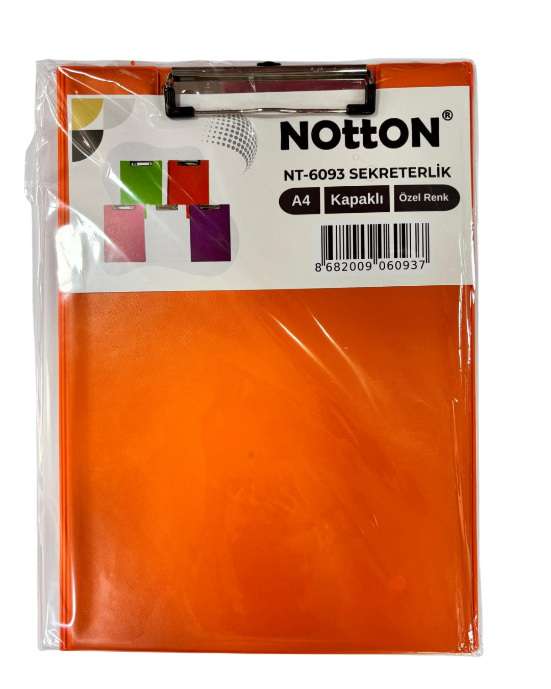 Notton Sekreterlik A4 Kapaklı Pastel Özel Renkler NT-6093 Turuncu