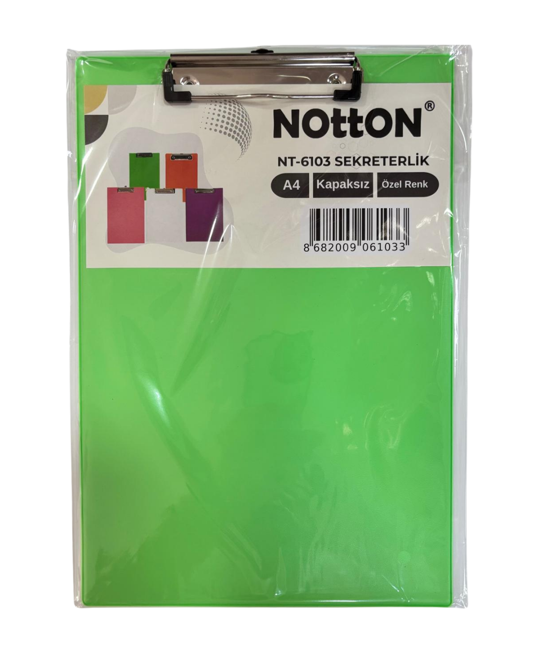 Notton Sekreterlik A4 Kapaksız Pastel Özel Renkler NT-6103 Yeşil