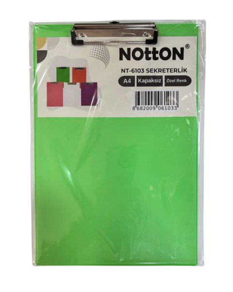 Notton Sekreterlik A4 Kapaksız Pastel Özel Renkler NT-6103 Yeşil