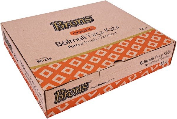 Brons Fırça Temizleme Kabı Bölmeli Br-256