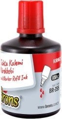Brons Beyaz Tahta Kalem Mürekkebi 100Cc Kırmızı Br-355