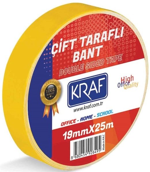 Kraf Çift Taraflı Bant 19Mmx25M 2519G