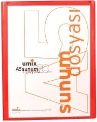 Umıx Sunum Dosyası Standart A5 20li Kırmızı 1192