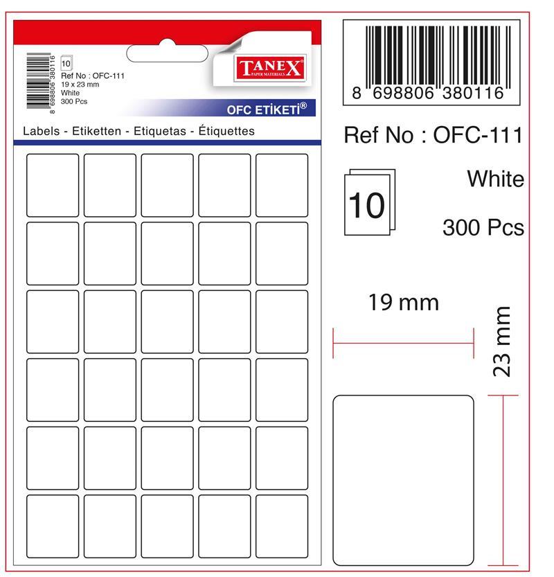 Tanex Ofc-111 Beyaz Ofis Etiketi