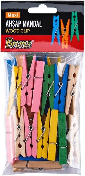Brons Mandal Ahşap Renkli Büyük 45Mm 25 Li Br-905