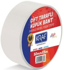 Kraf Çift Taraflı Köpük Bant 50mmX5m 5050G