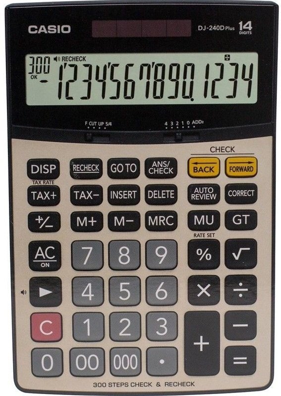 Casio Hesap Makinesi Masaüstü DJ-240D Plus 14 Hane