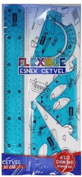 Mikro Cetvel Çizim Seti Esnek 4 Lü FL04