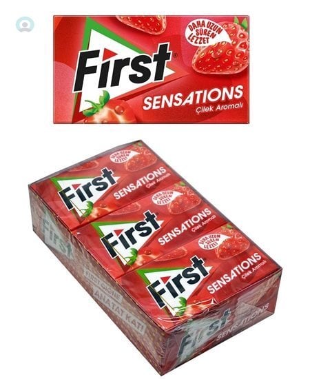 First Sensations Çilek Aromalı Sakız 12X27Gr 168'Li