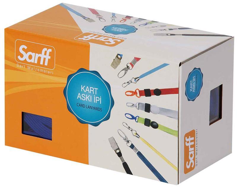 Sarff Metal Klipsli Yaka Kartı Askı İpi Mavi 50 Adet 15311204