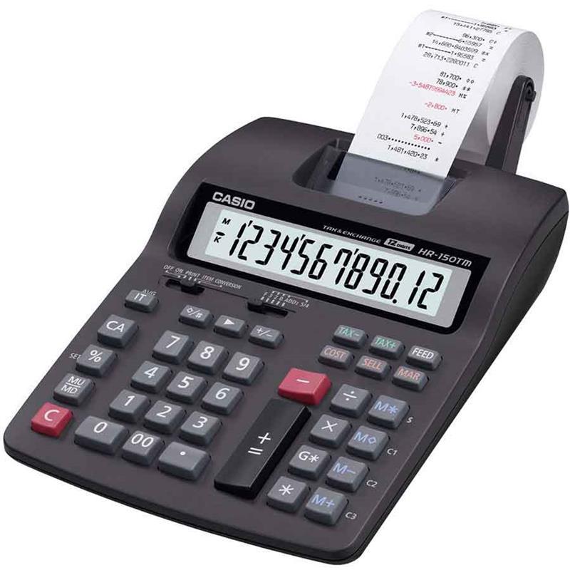 Casio Hesap Makinesi Şeritli HR-100TM-RC 12 Hane