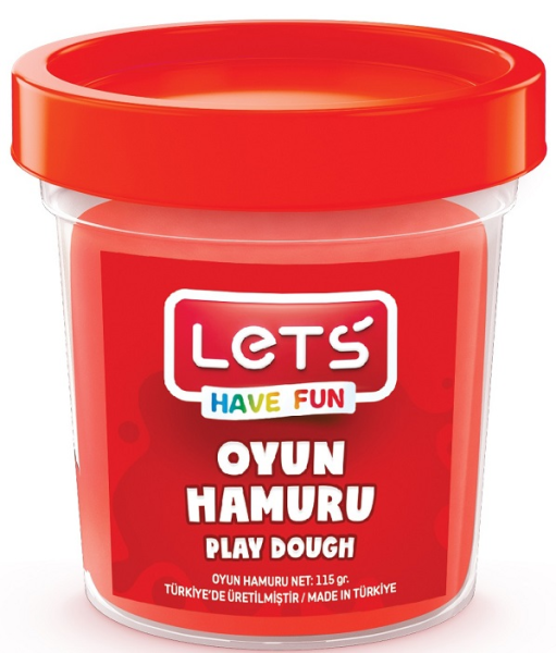 Lets Tek Renk Oyun Hamuru Kırmızı 115gr