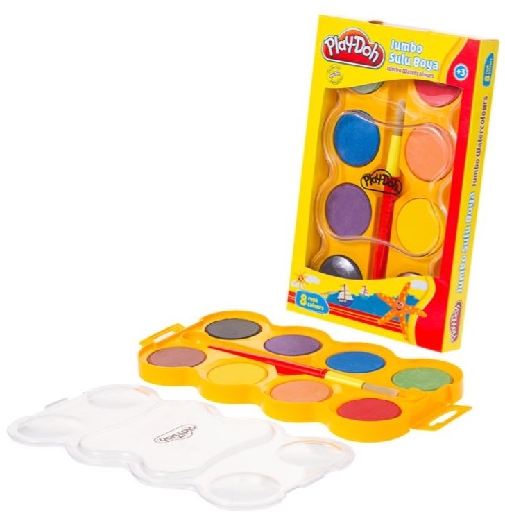 Play-Doh Sulu Boya Jumbo 8 Renk 40 mm PLAY-SU005