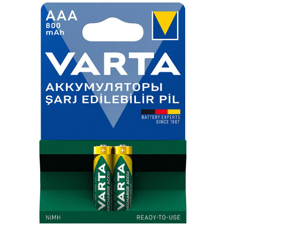 Varta 800 mAh Şarjlı AAA İnce Kalem Pil 2li