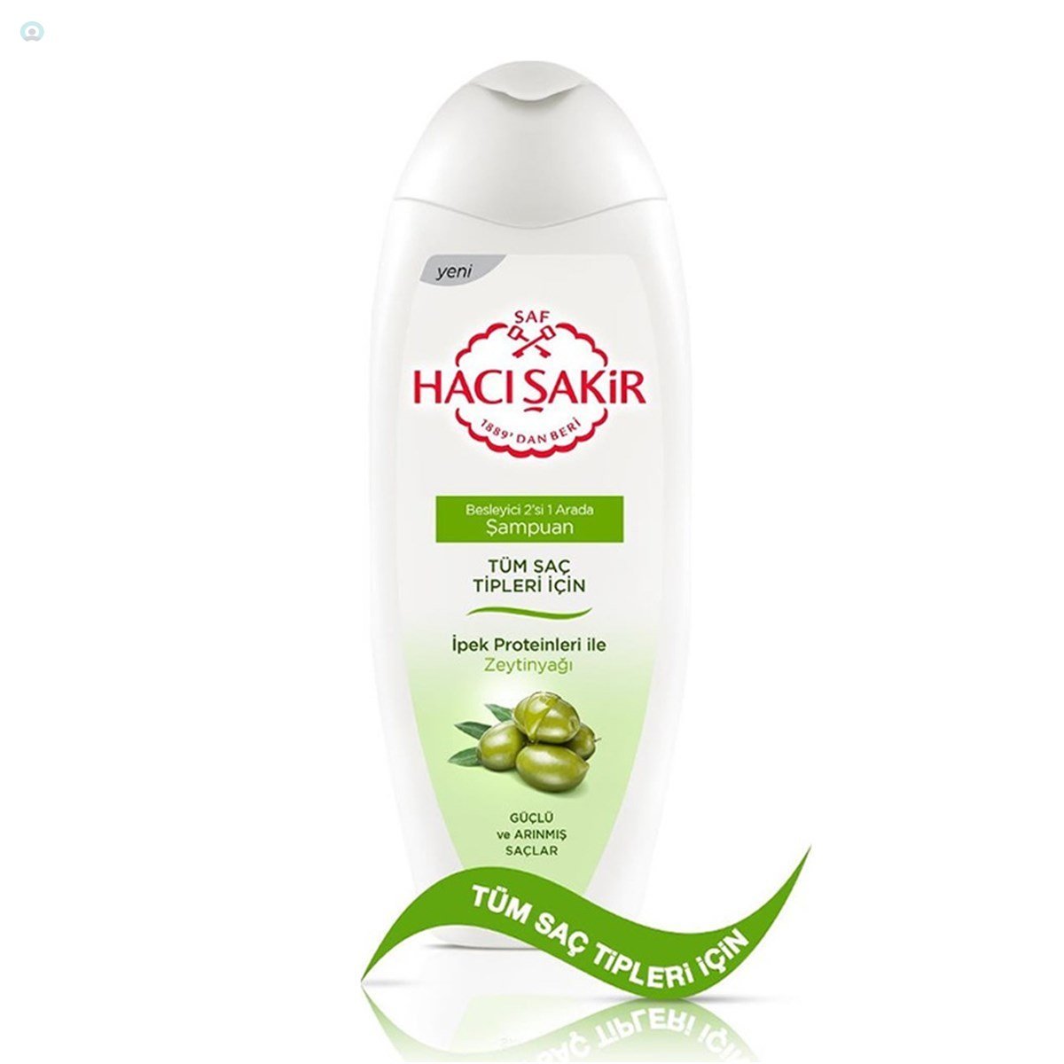 Hacı Şakir Tüm Saç Tipleri İçin Zeytinyağı Özlü Şampuan 500Ml
