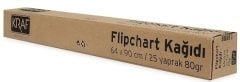 Kraf Flipchart Kağıdı Rulo 64x90cm  25 Yaprak 703G