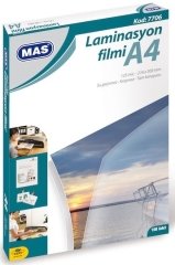 Mas Laminasyon Filmi 125 Micron A4 100 lü
