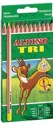 Alpıno Kuruboya 12 Li Üçgen Karton Kutu Trı Al-128