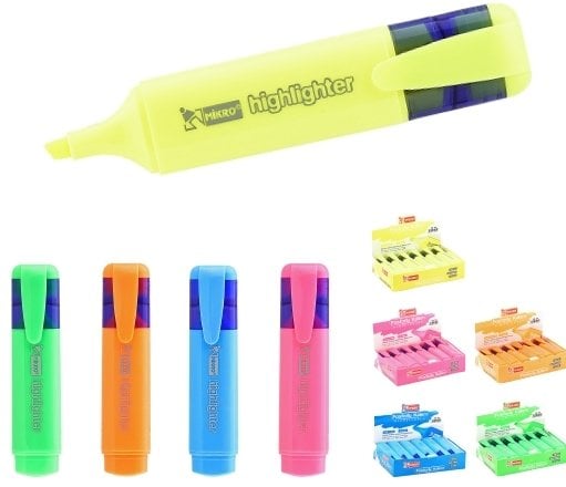 Mikro Fosforlu Kalem 701S Sarı