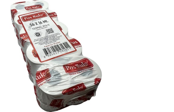 Pos Rulo 56x16mt Termal Rulo Poşetli 10lu
