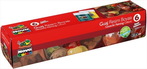 Nova Color Guaj Boya 6 lı Şişe NC-113
