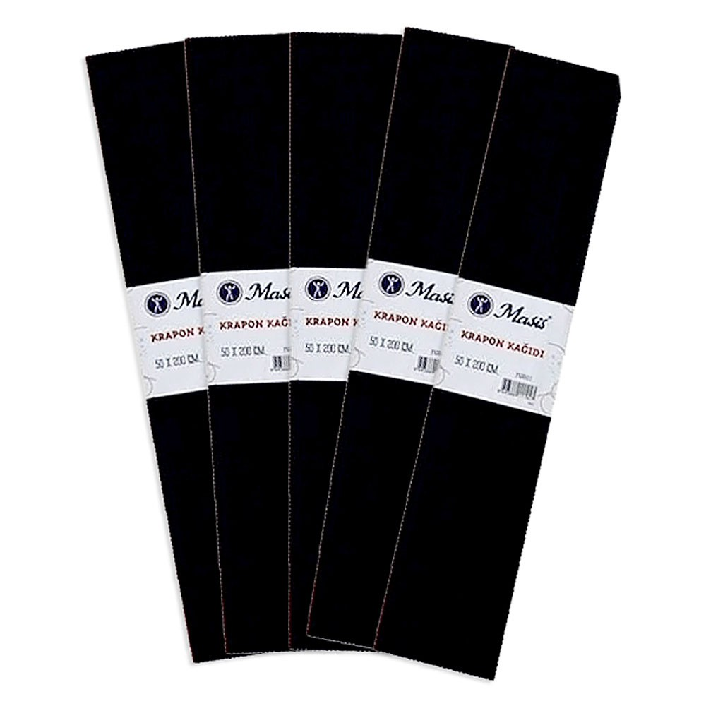 Masis Krepon Kağıdı Siyah 10'luk Paket
