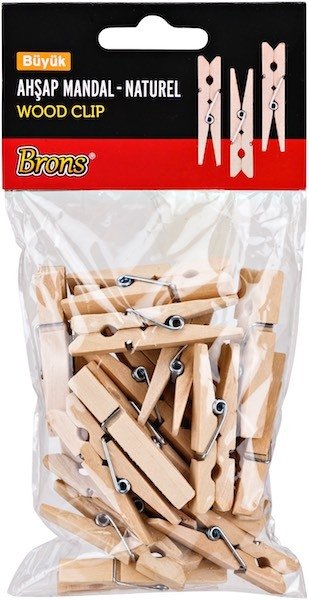 Brons Mandal Ahşap Naturel Buyuk Br-907