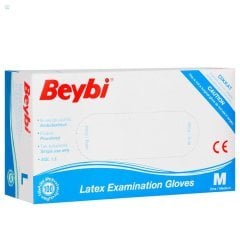 Beybi Lateks Beyaz Muayene Eldiveni Medium