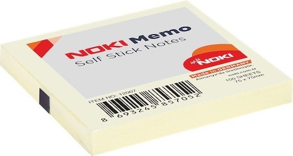 Noki Memo Yapışkanlı Not Kağıdı 75x75 12007 Sarı
