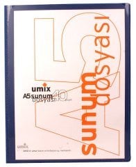 Umıx Sunum Dosyası Standart A5 40 Lı Lacivert 1194