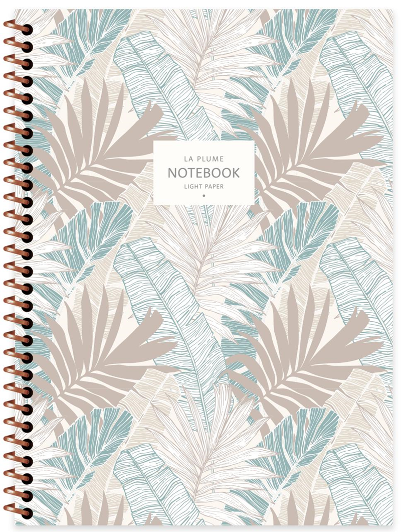 Keskin 16,5x22,5 80 Yp.Çizgili Karton Kapak Spr.La Plume Leaves Defter 385241-99