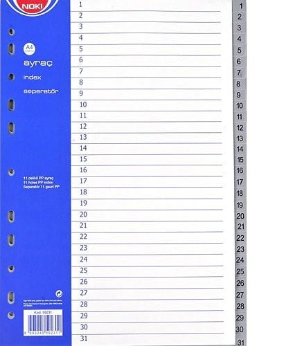 Noki Seperatör 1-31 Rakam 59231