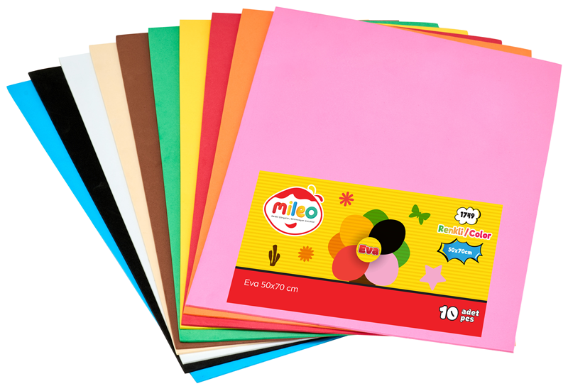 Mileo Eva 50x70 10lu Paket Karışık Renkler 1749