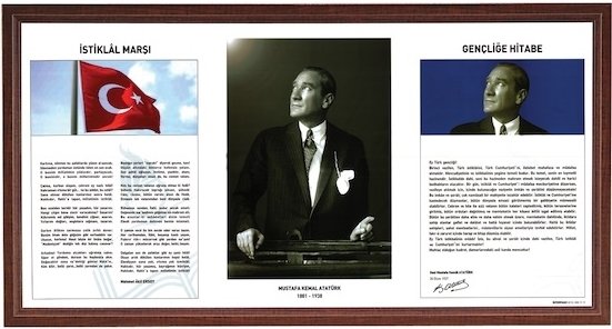 İnter Atatürk Köşesi Lamine Piramit Çerçeveli 50X90 750-5L