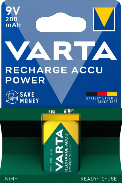 Varta 200 mAh Şarjlı 9 Volt Pil Tekli
