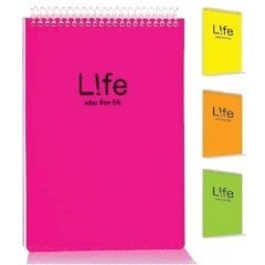 Çınar A5 40 Yaprak Spiralli Life P.P Kapak Not Defteri Çizgili