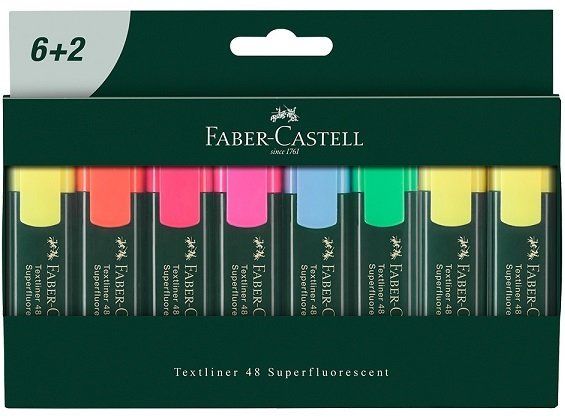 Faber Castell Fosforlu Kalem 1548 6+2 Li Poşet 154862